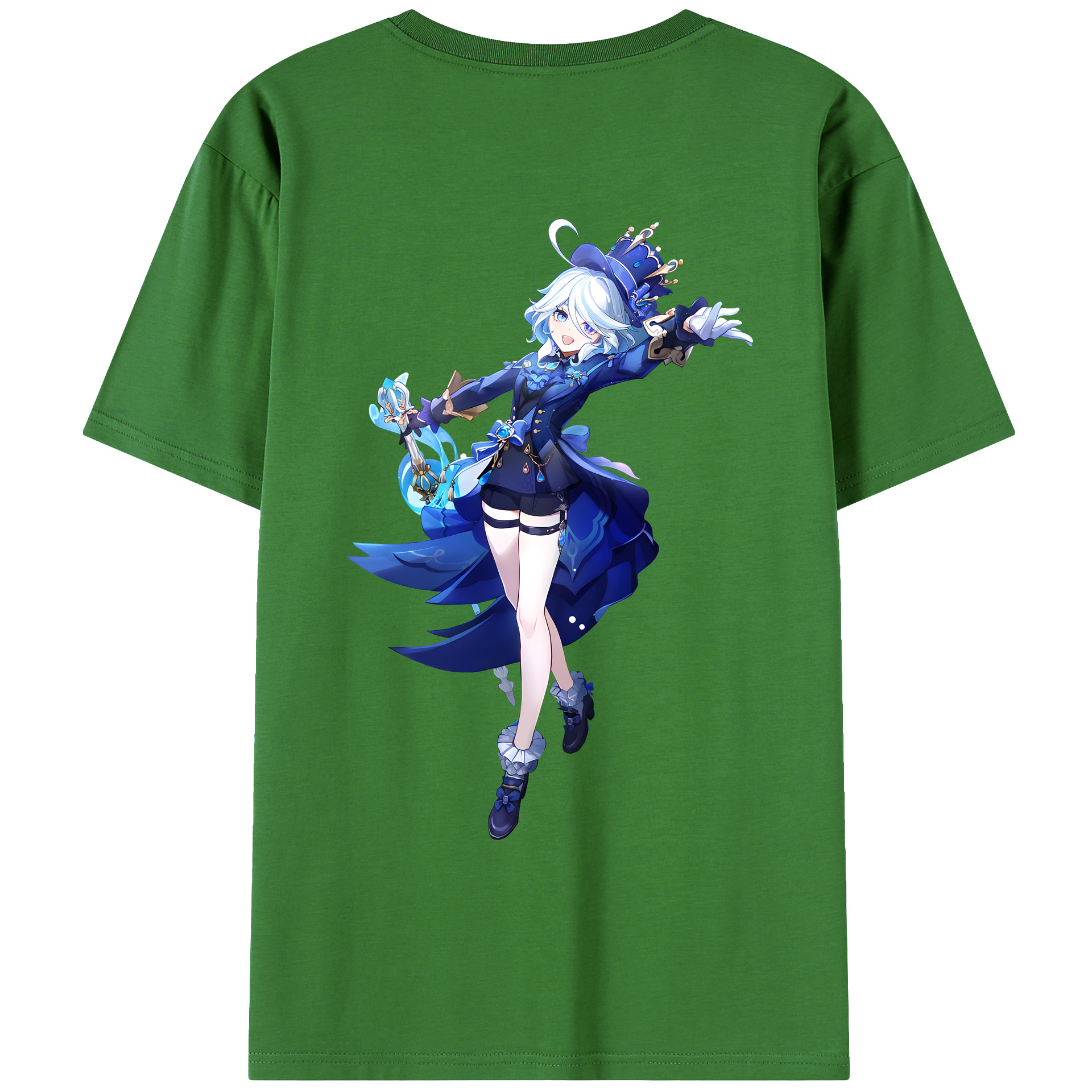 げんし神 フリーナ genshin Furina レディース半袖Tシャツ(バックプリント)